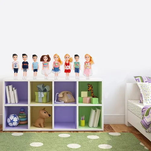 Vista 7 de ONEST 10 juegos de mini muñecas de 5 pulgadas con ropa de muñeca, trajes para fiestas, accesorios para muñecas