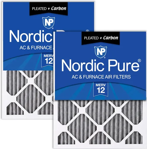 Vista 117 de Nordic Pure 20x20x1 (Tamaño real: 19 1/2 x 19 1/2 x 3/4) Filtros de aire para caldera/aire acondicionado Poly Green MERV 6 – Reduce el polvo