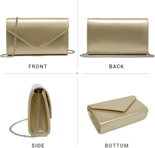 Vista 2 de Dasein Bolsos de noche con purpurina para mujer, bolsos formales para boda, fiesta, bolso de mano elegante, bolso de mano para cóctel, baile