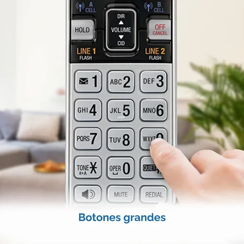 Vista 12 de Teléfono AT&T DECT 6.0 con identificador de llamadas y llamada en espera, Plateado/Negro