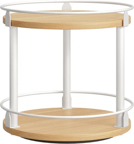 Vista 20 de YATINEY Organizador Lazy Susan, Estante Giratorio para Especias, Organizador de Mesa Giratoria para Especias de 2 Niveles, Soporte Industrial