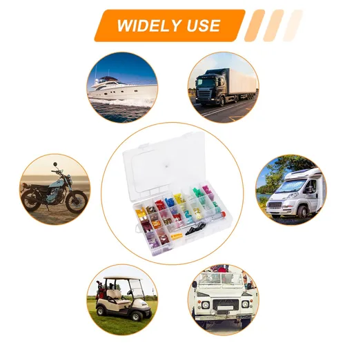 Vista 6 de AHIER - Juego surtido de fusibles de automóvil de 180 piezas, con probador de fusibles de automóvil y extractor de fusibles, fusibles automotrices