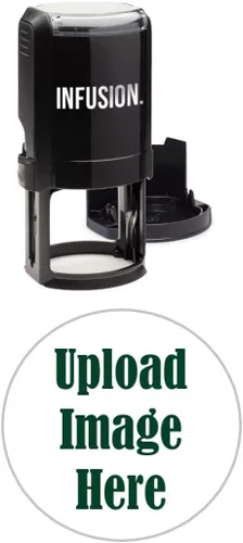 Vista 19 de Infusion 1-5/8" x 1-5/8" Personalizado, Grande, Ronda Autoentintado Logo Sello, Negro