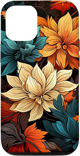 Vista 28 de Red and Orange Autumn Colors Fall Leaves Floral Pattern Case for iPhone 17