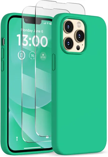 Vista 26 de Funda de silicona para iPhone 13 Pro, funda para teléfono, color Negro