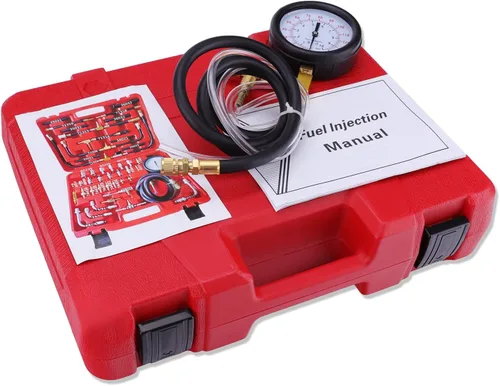 Vista 8 de BETOOLL Pro juego de medidor de presión de inyección de combustible. Manómetro de 0-140 PSI.