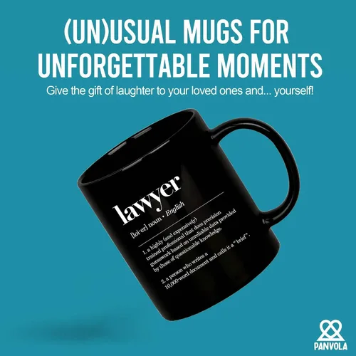 Vista 2 de Taza con definición de abogado, regalos de abogado, estudiantes de derecho, regalos de graduación para nuevos abogados, vasos de cerámica, 11 onzas
