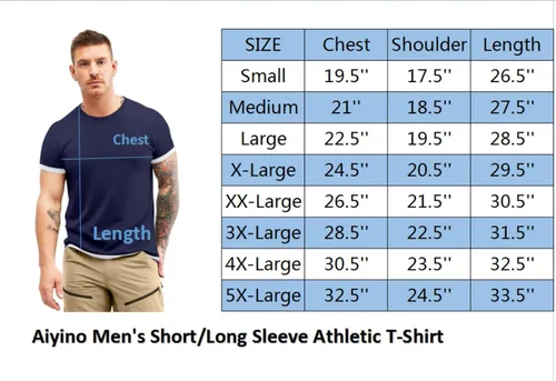 Vista 3 de Aiyino Men's Long Sleeve Casual Crew Neck Soft Fitted T-Shirt S - 5XL