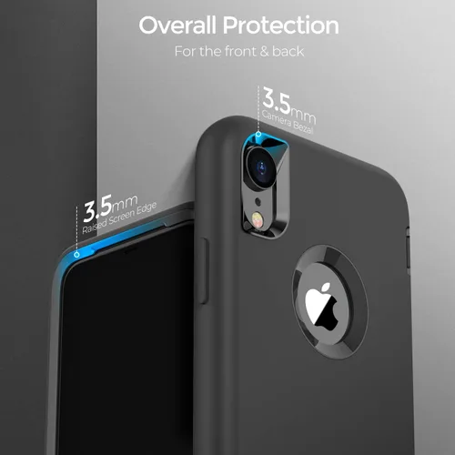 Vista 4 de ORIbox - Funda compatible con iPhone XS Max, acabado suave de silicona líquida exterior