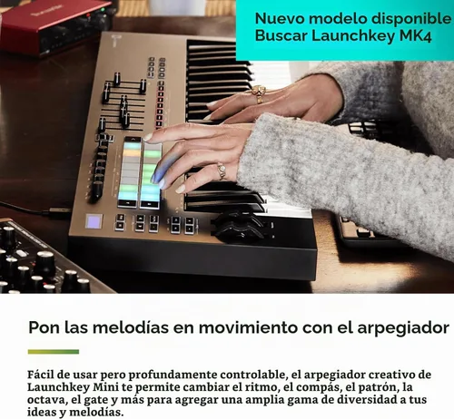 Vista 6 de Novation Launchkey 25 [MK3] teclado controlador MIDI - Integración perfecta con Ableton Live. Modo de acordes, Modo de escala y Arpegiador — Todo