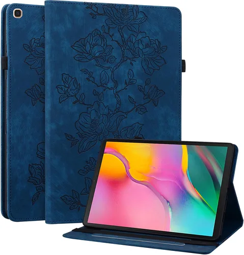 Vista 15 de Funda para Samsung Galaxy Tab S5e 10.5 2019 Modelo SM-T720/T725/T727, funda delgada de piel sintética con soporte multiángulo y soporte
