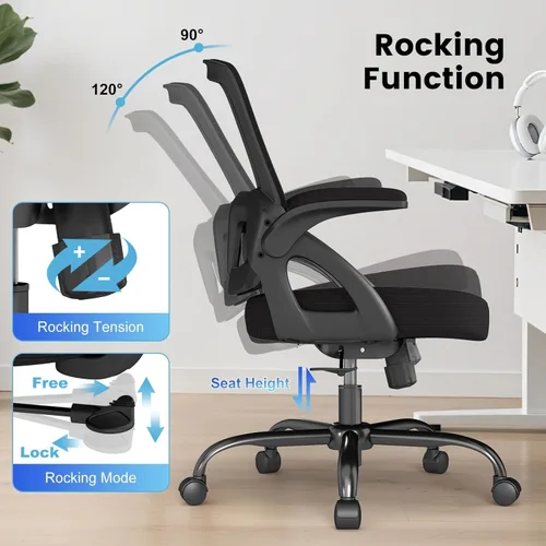 Vista 13 de AnyGod Silla de oficina grande y alta, 400 libras, resistente, cómoda silla