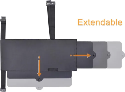 Vista 5 de Extensor de visera de automóvil, extensor de parasol para parabrisas y ventana lateral (negro)