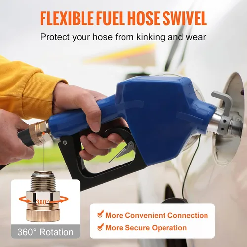 Vista 5 de VEVOR - Boquilla de combustible automática, tasa de flujo máxima de 11 GPM, boquilla de diésel resistente con rosca de entrada NPT de 3/4