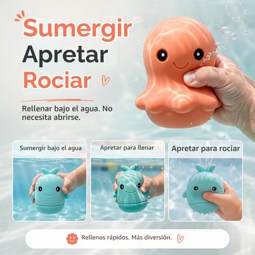Vista 3 de Juguetes de baño de silicona, juguetes de baño para chorros