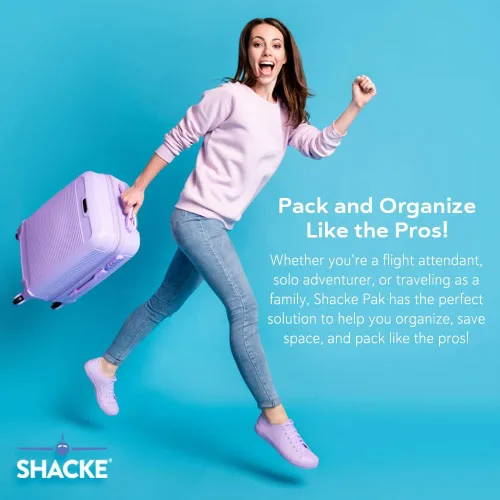 Vista 3 de Shacke Pak - Juego de 5 cubos de embalaje - Organizadores de viaje con bolsa de lavandería