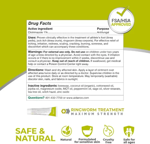 Vista 9 de terrasil Tratamiento de tiña para humanos – Crema antifúngica para adultos y niños, clínicamente probada 1% clotrimazol, trata la mayoría