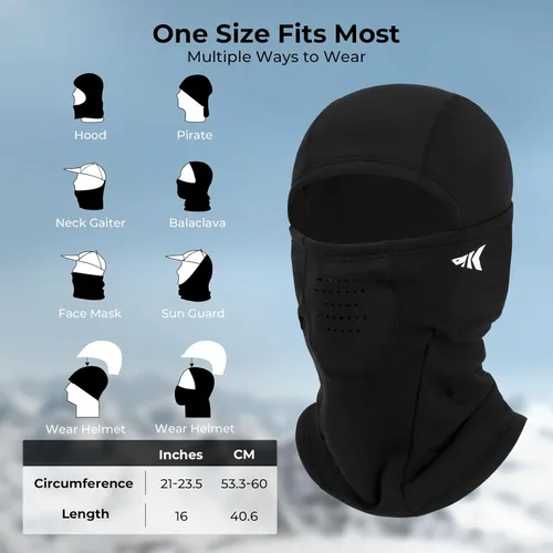 Vista 5 de KastKing Pasamontañas de niebla de montaña de invierno para hombres y mujeres, equipo ideal para clima frío para pesca en hielo, motos de nieve