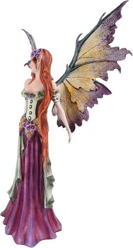 Vista 4 de Ebros Amy Brown - Estatua de hada grande de verano con adorno de flores, estatua de coleccionista de hadas FAE, figura mágica de 18.5 pulgadas