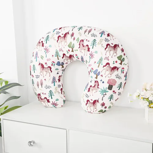 Vista 6 de Funda de almohada de lactancia, funda de almohada elástica y suave para bebés niños y niñas, fundas de almohada de lactancia materna para bebés