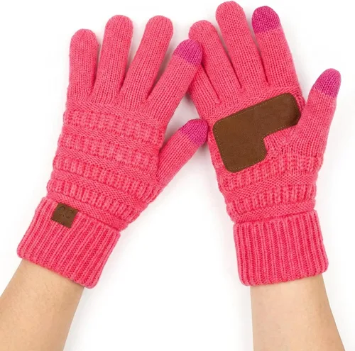 Vista 15 de Funky Junque Guantes de invierno para mujer – Lindos guantes de punto con forro polar para pantalla táctil y mensajería para mujeres, accesorios