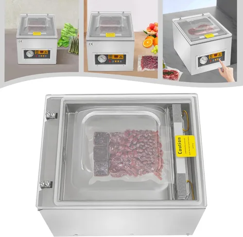 Vista 9 de Sellador al vacío de cámara, máquina de envasado de cocina, sellador al vacío de cámara de alimentos de cocina, sellador al vacío de 110 V