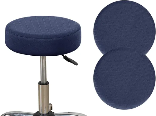 Vista 20 de HAOYONG Juego de 2 fundas redondas para taburetes de bar, impermeables, de poliuretano, fundas elásticas para taburetes de bar, fundas para sillas