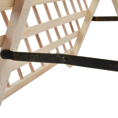 Vista 3 de NW Soporte plegable de hilo de madera para 120 carretes para coser y bordar, estante y organizador de hilos plegable para coser (madera natural)