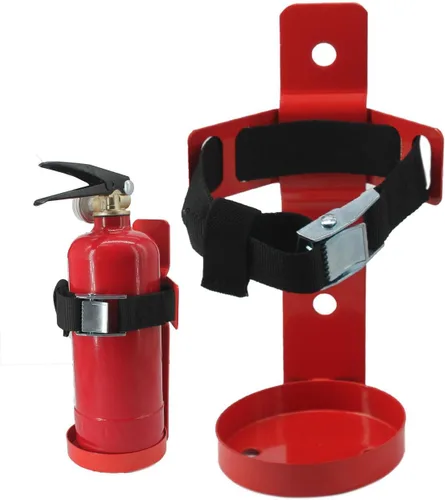 Vista 6 de Soporte para extintor de incendios, soporte de pared, compatible con extintores de incendios de 2.5 libras, acero inoxidable