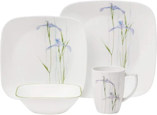 Vista 8 de Corelle juego de vajilla cuadrada/redonda de 16 piezas, Splendor, Esplendor