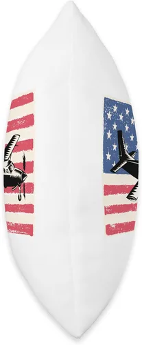 Vista 2 de Airplane For Men Humor Pilot Gift Idea American Flag Throw Pillow