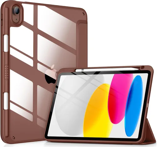 Vista 40 de DTTOCASE - Funda para iPad de 10.ª generación de 2022, 10.9”, reverso transparente y marco de poliuretano termoplástico antigolpes