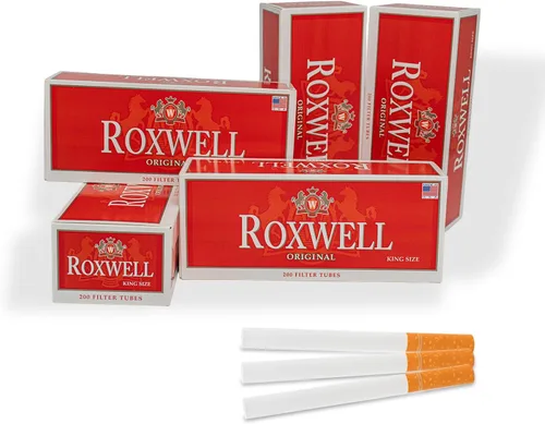 Vista 11 de Roxwell - Tubos para cigarrillos tamaño King – 1000 unidades – 5 cajas de 200 tubos – Filtros blancos de extracción suave – Tubos preenrollados