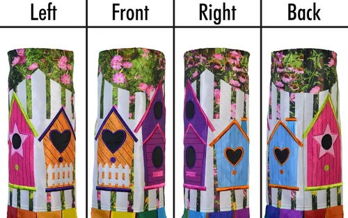 Vista 5 de In the Breeze 5072 — Birdhouse Garden 40 pulgadas Windsock — Decoración colorida para colgar al aire libre
