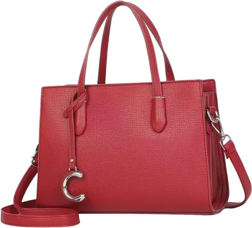 Vista 12 de NICOLE & DORIS Bolsos de mujer elegantes con asa superior para mujer, bolsos de hombro de piel sintética impermeable