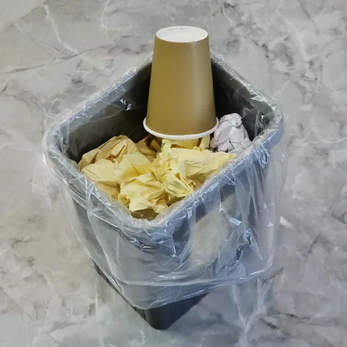 Vista 5 de Yubine Bolsas de basura medianas de 8 galones, transparentes, 2 rollos/220
