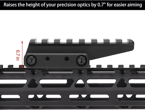 Vista 3 de Phoking Optic Riser Mount Picatinny Riser Fast Riser Red Dot Riser para Red Dot Sight Scope Optics