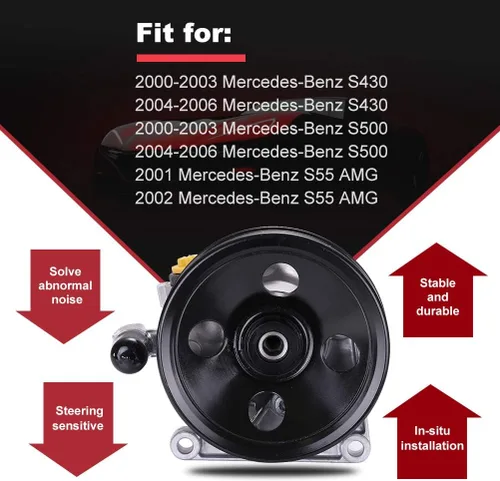 Vista 4 de cciyu Bomba de dirección asistida para 00-06 para Mercedes-Benz S430, 00-06 para Mercedes-Benz S500, 01-02 para Mercedes-Benz S55 AMG, 21-5326 Bomba