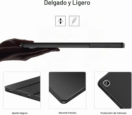 Vista 6 de ZtotopCases Funda para Galaxy Tab S6 Lite de 10.4 pulgadas 2024/2022/2020 con soporte para bolígrafo, función de encendido y apagado automático Negro