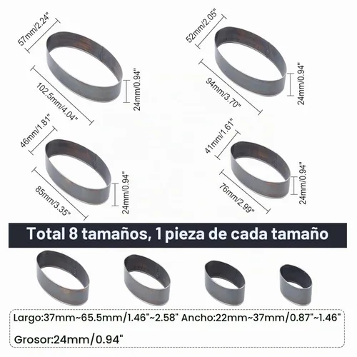 Vista 2 de SUPERDANT Herramientas elípticas de perforación de cuero, troqueladora, molde de corte, juego de troqueles de acero de alto carbono, herramienta