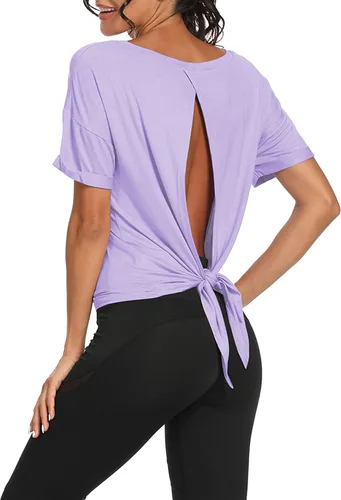 Vista 17 de Bestisun - Camisetas de tirantes para mujer con espalda abierta, ropa deportiva para entrenamiento, yoga y ejercicio Verde militar
