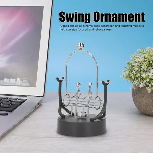 Vista 2 de KENANLAN Bolas de equilibrio, bolas de equilibrio de metal para parejas, bolas de equilibrio de péndulo, juguetes divertidos de ciencia física