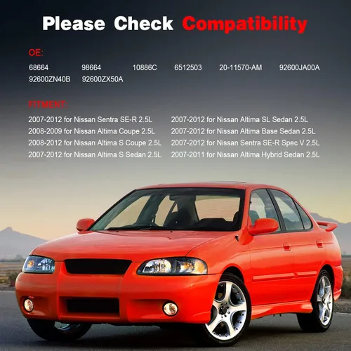 Vista 2 de CO 10886C ASTOU - Compresor A/C de 2.5 L compatible con 2007 2008 2009 2010 2011 2012 para Nissan Altima para Sentra Compresor de aire acondicionado