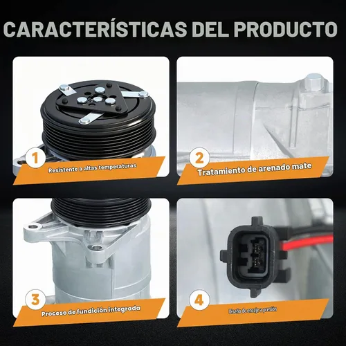 Vista 3 de Compresor de CA con embrague de A/C CO11319C Reemplazo para Nissan Maxima Murano 2009-2014 Quest 2011-2015 Pathfinder 2013-2015 3.5L