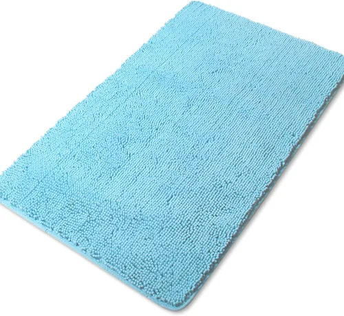 Vista 271 de Yeaban Alfombra de pasillo de baño de 24 x 72 pulgadas, antideslizante, alfombra de baño larga de felpilla gruesa, absorbente y lavable, alfombra
