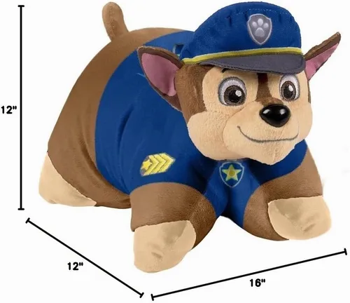 Vista 7 de Pillow Pets Nickelodeon Paw Patrol Chase, juguete de peluche de 16 pulgadas