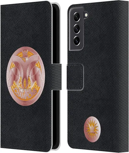 Vista 342 de Head Case Designs Officially Licensed WWE Cruiserweight Champion Title Belts Leather Wallet Case Compatible with Samsung Galaxy A07 4G Campeón