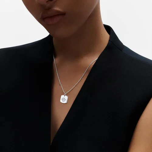 Vista 254 de FindChic Collares personalizados con urna para cenizas, barra vertical, gato, luna, reloj de arena, garra de perro, acero inoxidable, chapado en oro