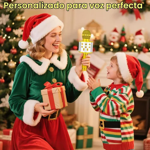 Vista 8 de KIDWILL Micrófono de Karaoke Inalámbrico Bluetooth para Niños, 5 en 1 Portátil de Mano Micrófono de Karaoke con Altavoz Reproductor Grabadora