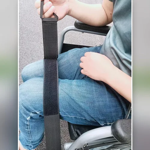 Vista 4 de 1 correa para silla de ruedas, correa de soporte para cinturón de seguridad, correa de soporte para piernas para silla de ruedas, correa de muslo